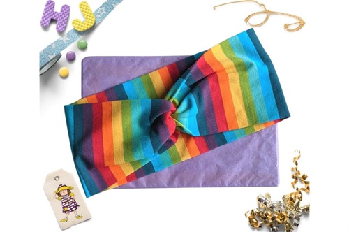 Click to order  Faux Twist Headband Rainbow Stripes now